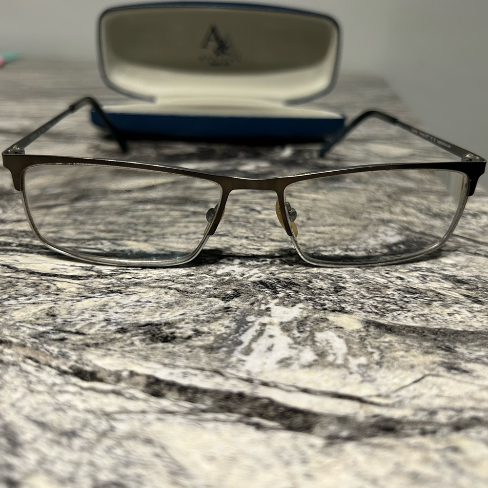 Silver Rectangular Glasses - image 1
